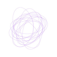 An abstract grunge scribble circular shape outline design element.