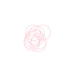 An abstract grunge scribble circular shape outline design element.