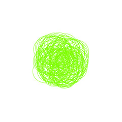 An abstract grunge scribble circular shape outline design element.