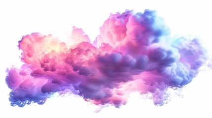Fototapeta premium Fantasy colorful cloud isolated on white wallpaper background