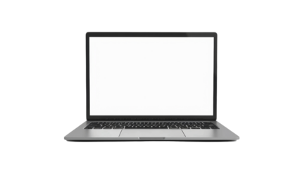 Laptop on white background