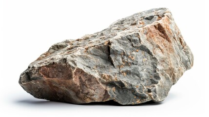 Stone wall rock podium platform isolated on white wallpaper background