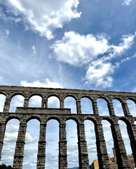 Roman aqueduct in a medieval town.