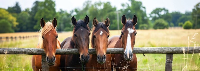 Horses farm field animals ranch wallpaper background
