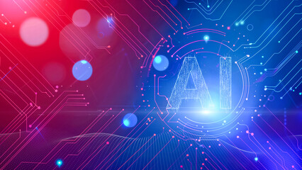 AI in a futuristic digital landscape