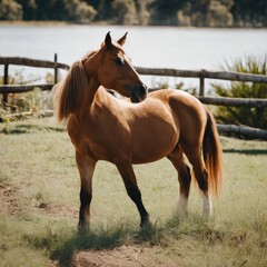 Fototapeta premium Grass Horse Mammal Animal Head