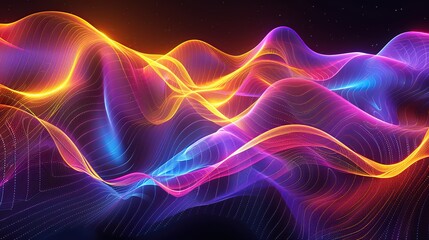 Fototapeta premium Futuristic Wave Background for Creative Projects