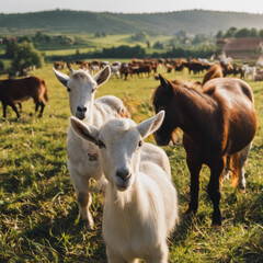 Fototapeta premium Field Domestic Agriculture Cute Nature