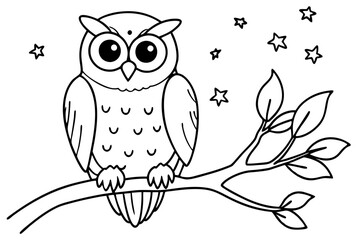 decorate a curious owl vector illustration