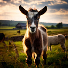 Fototapeta premium Field Domestic Agriculture Cute Nature