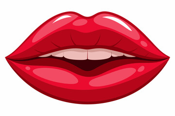 one lips vector illustration