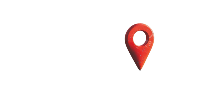 Location pin, target on white background
