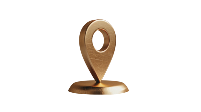 Location pin, target on white background