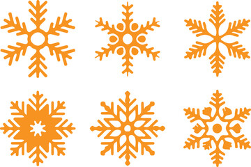 set of snowflakes