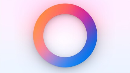 Obraz premium Abstract Gradient Circle Design with Vivid Color Transition