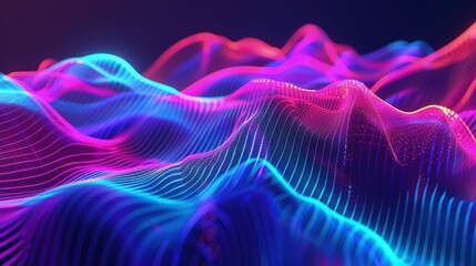 Obraz premium Neon Waveforms