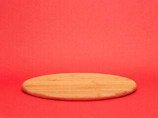 Wooden chopping board, podium for food
