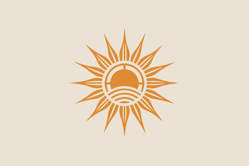 sun logo vector illustration