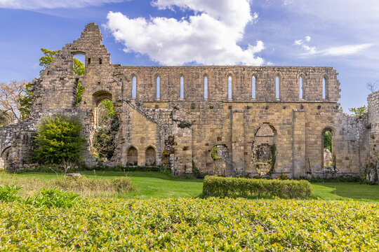 Ruins of Jervaulx Abbey, a 12th century Cisternian monastery.