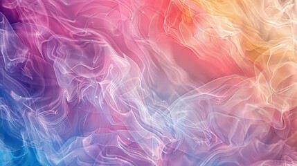 Abstract Background with Pink, Blue, and Yellow Swirls