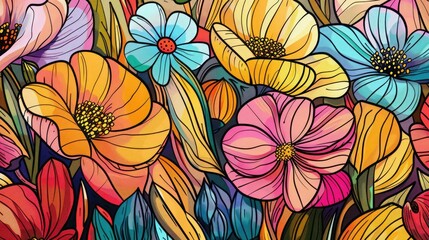 Colorful Floral Illustration