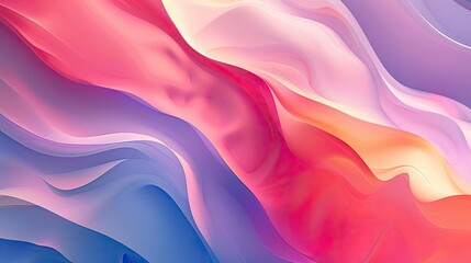 Obraz premium Abstract Background with Pink, Blue, and White Wavy Lines