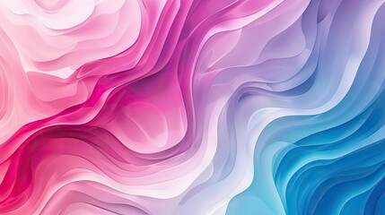 Abstract Background of Pink and Blue Wavy Lines