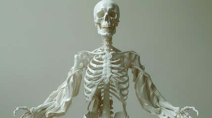 A Halloween skeleton isolated on white background - Generative AI, 