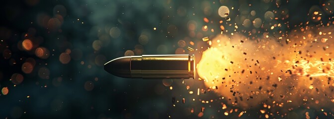 Flying bullet background. Bullet background