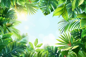 Fototapeta premium Summer Background illustration created with Generative AI