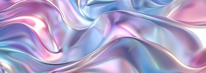 Obraz premium Iridescent metallic shape background. Metallic background