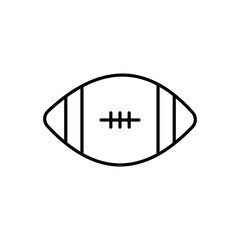 Rugby Ball icon.american footaball, icon in outline style isolated on white background. Perfect for websites, printing, etc.