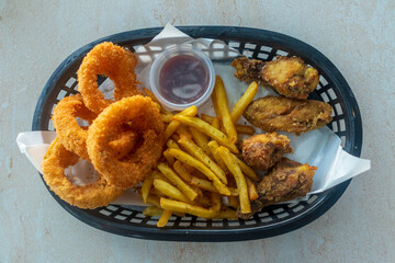 chicken nuggets with fries