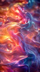 Fototapeta premium Mesmerizing Flowing Colorful Abstract 3D Rendered Digital Art Background