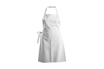 Photorealistic White Apron Mockup | Isolated on Transparent & White Background | PNG File with Transparency