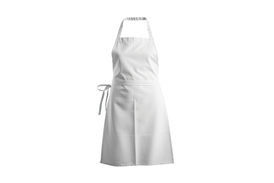 Photorealistic White Apron Mockup | Isolated on Transparent & White Background | PNG File with Transparency