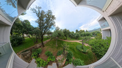 City of Dubrovnik Croatia with city walls streets and harbor