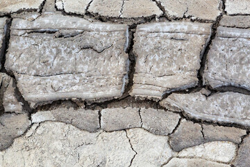 Romania, Buzău County, Berca. Geological ,botanical reservation Vulcanii Noroioși de la Paclele Mici. Small volcano-shaped structures caused by eruption of  natural gases.
