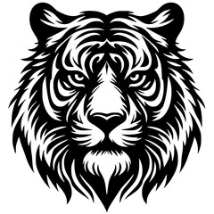 Silueta de cabeza de tigre