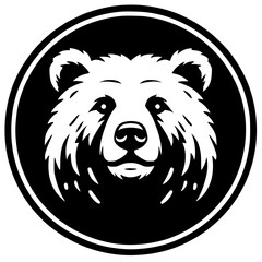 Silueta de cabeza de oso