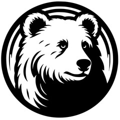 Silueta de cabeza de oso