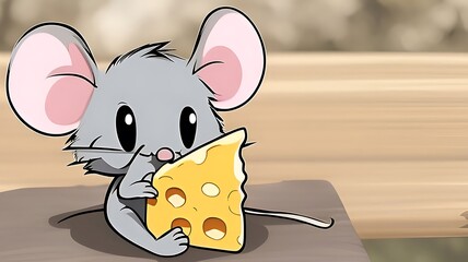 mouse with cheese