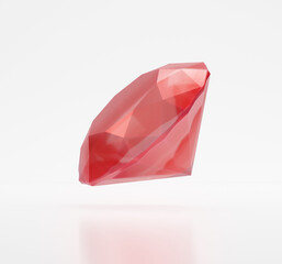 red diamond isolated on white