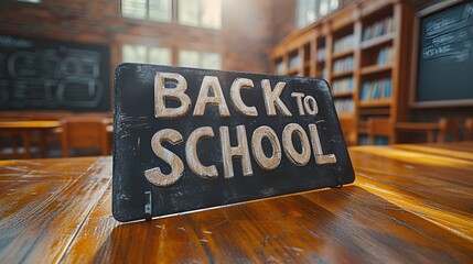 “BACK TO SCHOOL” sign - graphic resource -bold letters - classroom - school - chalkboard - blackboard - students - welcome back to school 