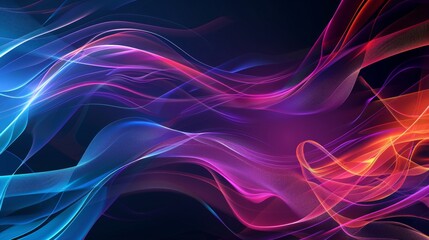Naklejka premium Colorful Abstract Light Waves