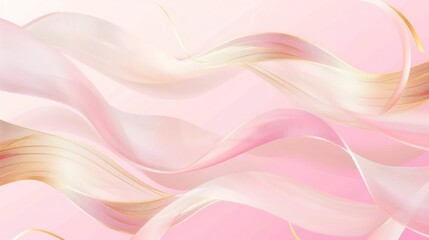 Fototapeta premium Abstract Pink and Gold Swirls