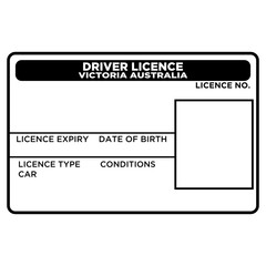 Australia Drivers Licence Empty Template