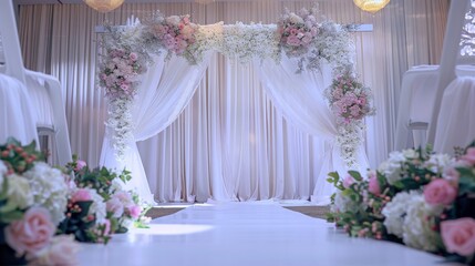 Romantic Floral Wedding Aisle