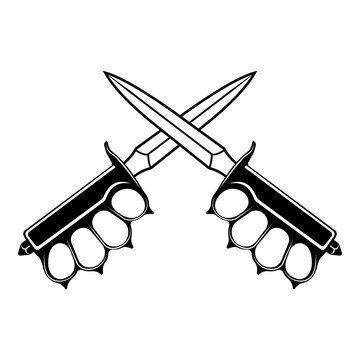 Brass Knuckles Knife Logo