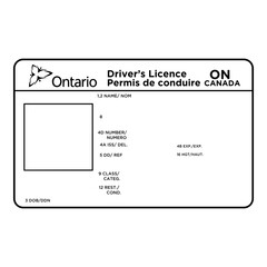 Canada Drivers Licence Empty Template